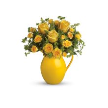 Teleflora's Sunny Day Pitcher of Roses
